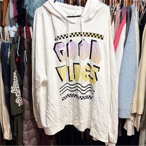 🌈✨ BP Nordstrom “Good Vibes” Graphic White Hoodie | 4XL ✨🌈